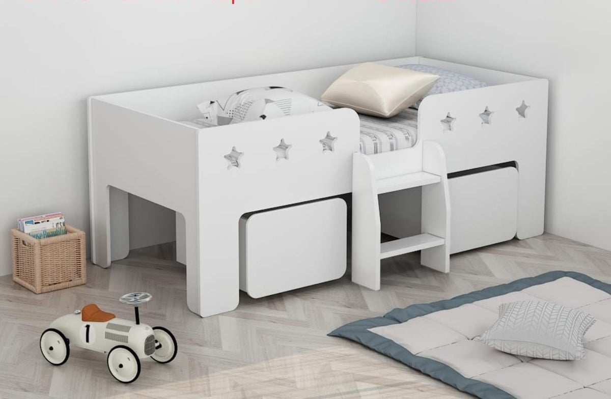 Mini Cabin Bed White