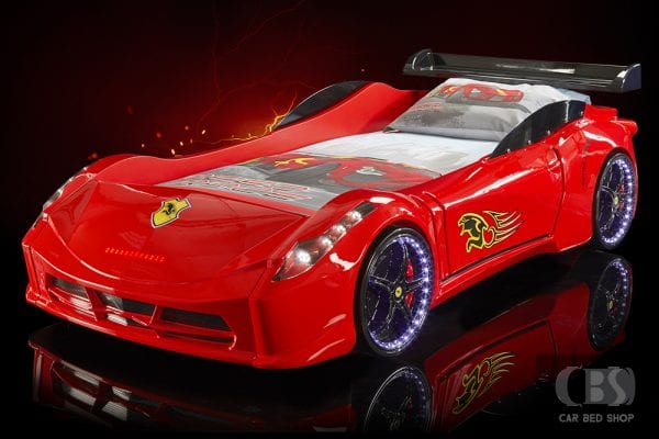 Ferrari 458 Race Car Bed with Led Lights, Sound, Bluetooth