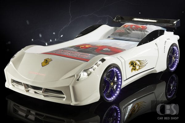 Ferrari 458 Race Car Bed with Led Lights, Sound, Bluetooth