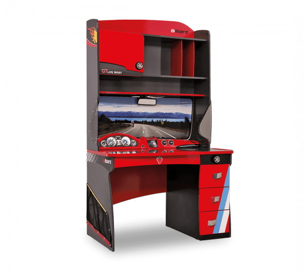 Motor Racing Desk CHAMPION RACER CONCEPT DESK WITH UNIT – carbedshopuk