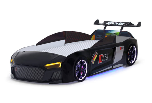 v12 Audi Race Car Bed with Led Lights,Sound, Bluetooth V12