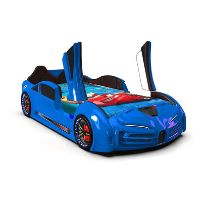 Bugatti Race Car Bed - Lights, Wing Doors, Bluetooth + Sound